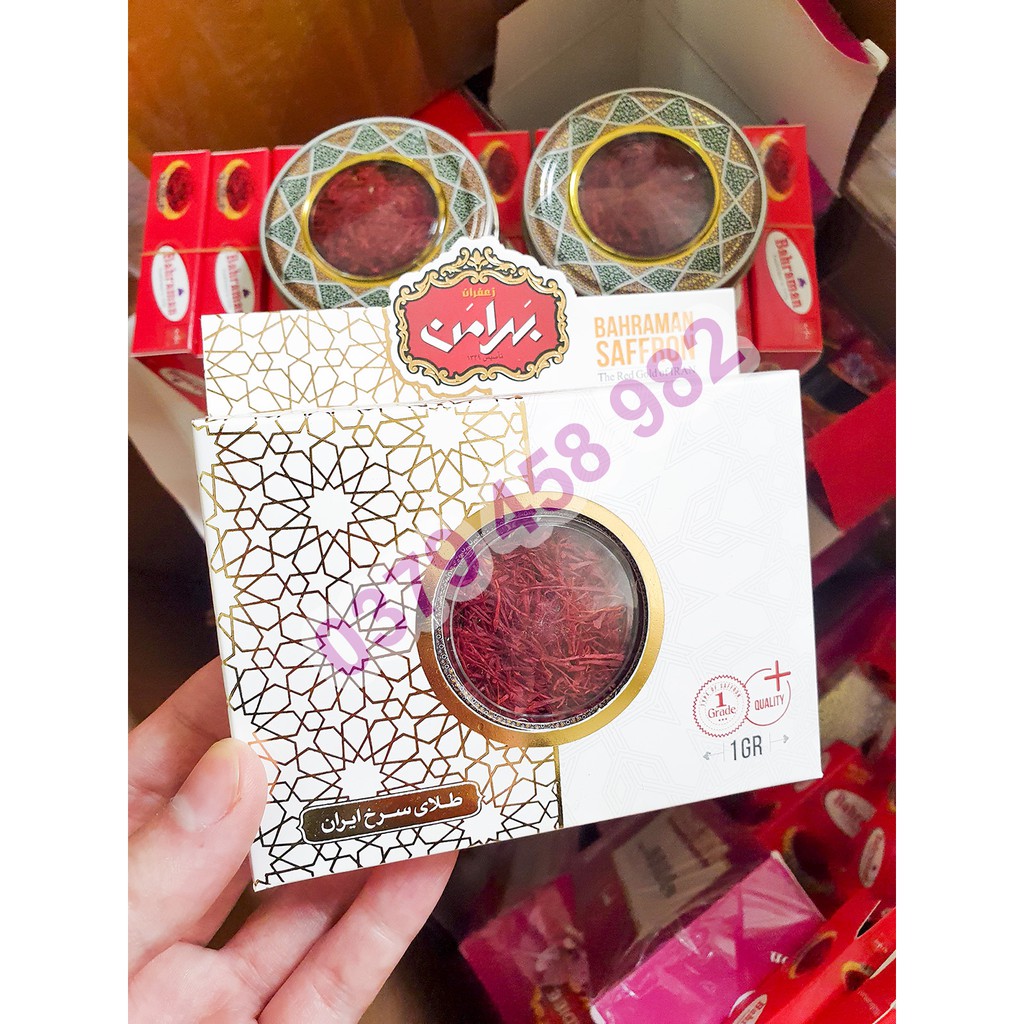 1.0 Gr Saffron Bahraman Thiếc Trắng Super Negin |Nhụy hoa nghệ tây chính hãng Iran | BigBuy360 - bigbuy360.vn