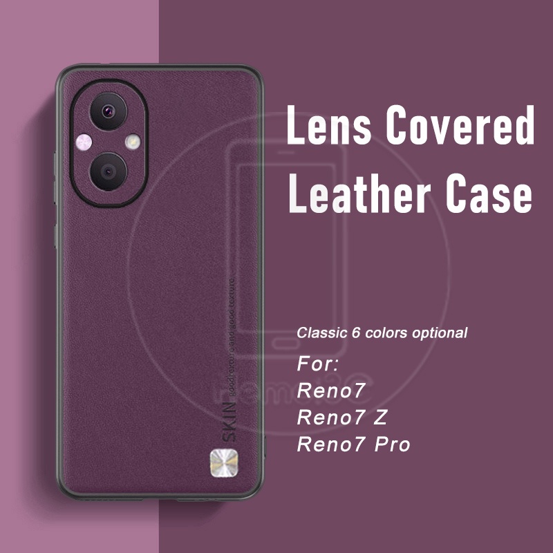 Ốp Điện Thoại PC + Da PU Thời Trang Sang Trọng Cho Oppo Reno 7 7Z 6 5 Pro Reno7 Reno7Z 5G