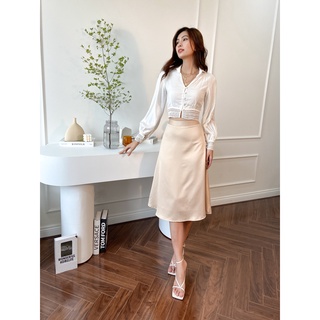 Áo Kiểu Cổ Sơ Mi Đính Nút EDINI - A1309