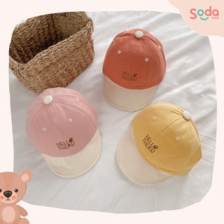 Mũ vải lưỡi trai mềm in chữ 3 màu dành cho bé trai và bé gái 6-24m (Ảnh thật)