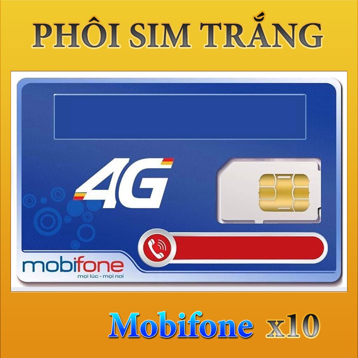 Combo 10 Phôi Sim Trắng Mobifone