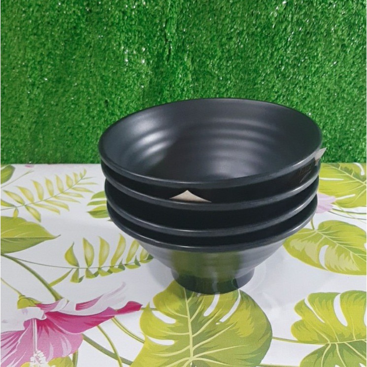 Tô nhựa melamine X16,17,18 màu nhám đen, nhà hàng sang trọng - Cao Cấp