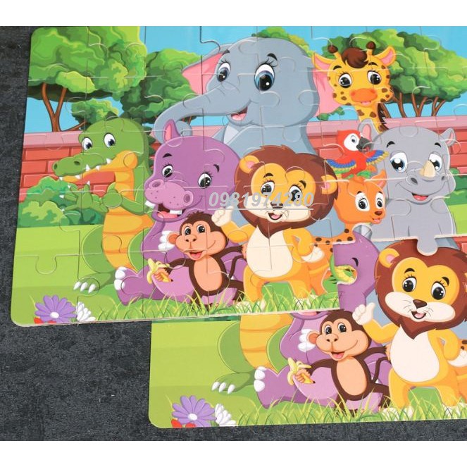 Tranh xếp hình ghép hình puzzle bảng gỗ 24 mảnh - 40 mảnh - 60 mảnh loại đẹp