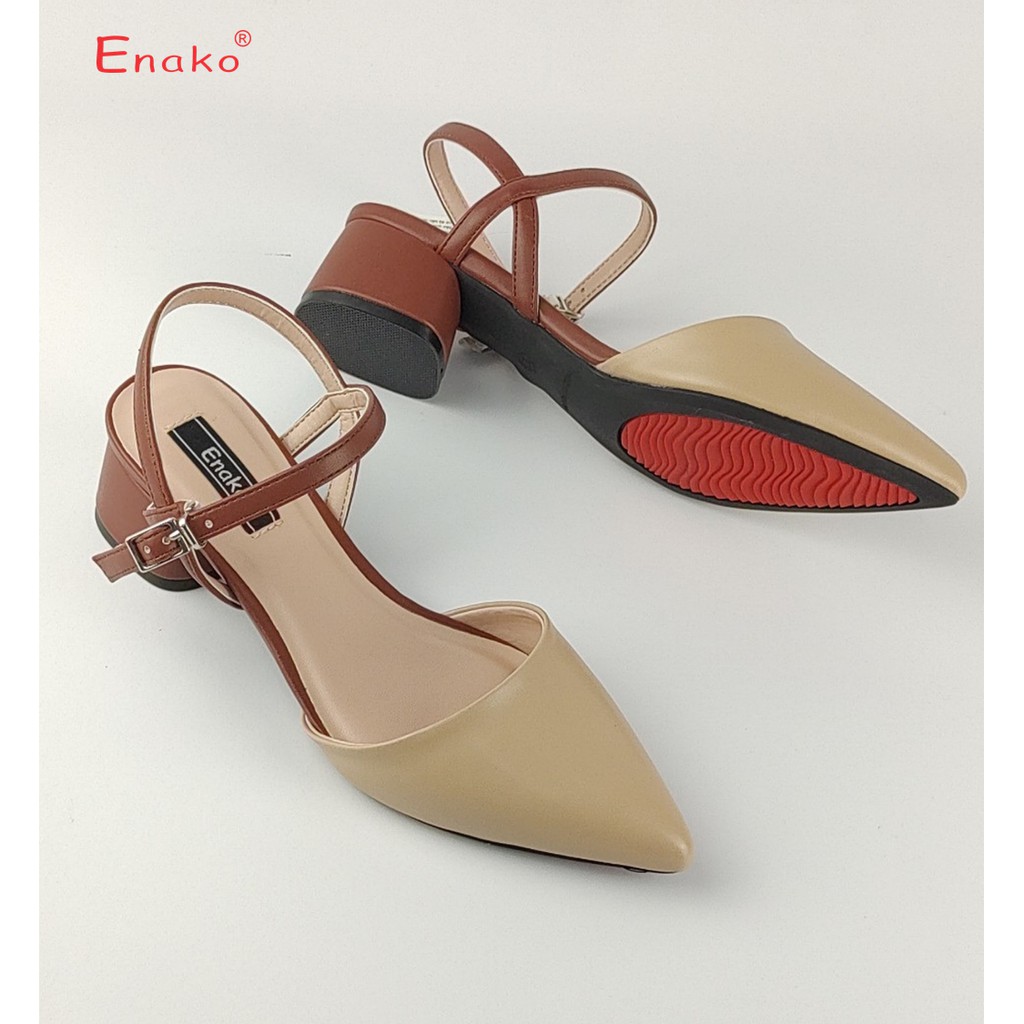 Giày Sandal bít mũi da êm ái Enako TP13333