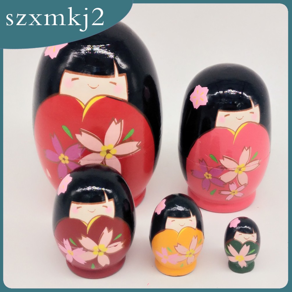 Set 5 Búp Bê Nga Bằng Gỗ szxmkj2