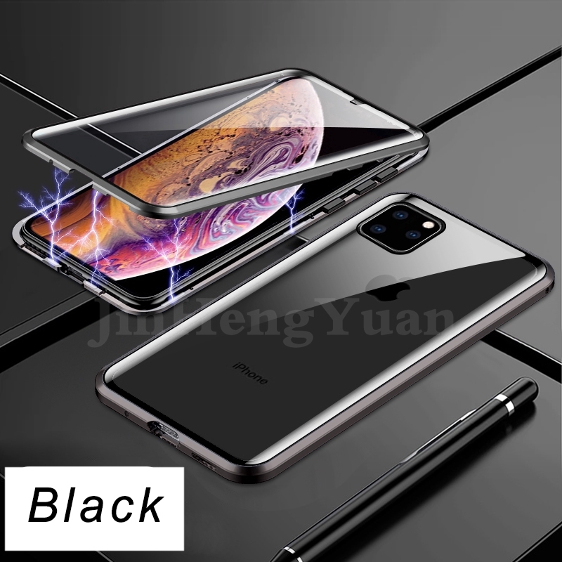 Ốp lưng mặt kính viền khung kim loại cứng cho iPhone 6 6s 7 8 Plus X XS MAX XR 11 11 Pro 11 Pro Max | BigBuy360 - bigbuy360.vn