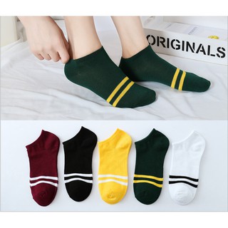 Vớ trơn nam nữ cổ ngắn len tăm GENZ phong cách vintage Hàn Quốc nhiều màu