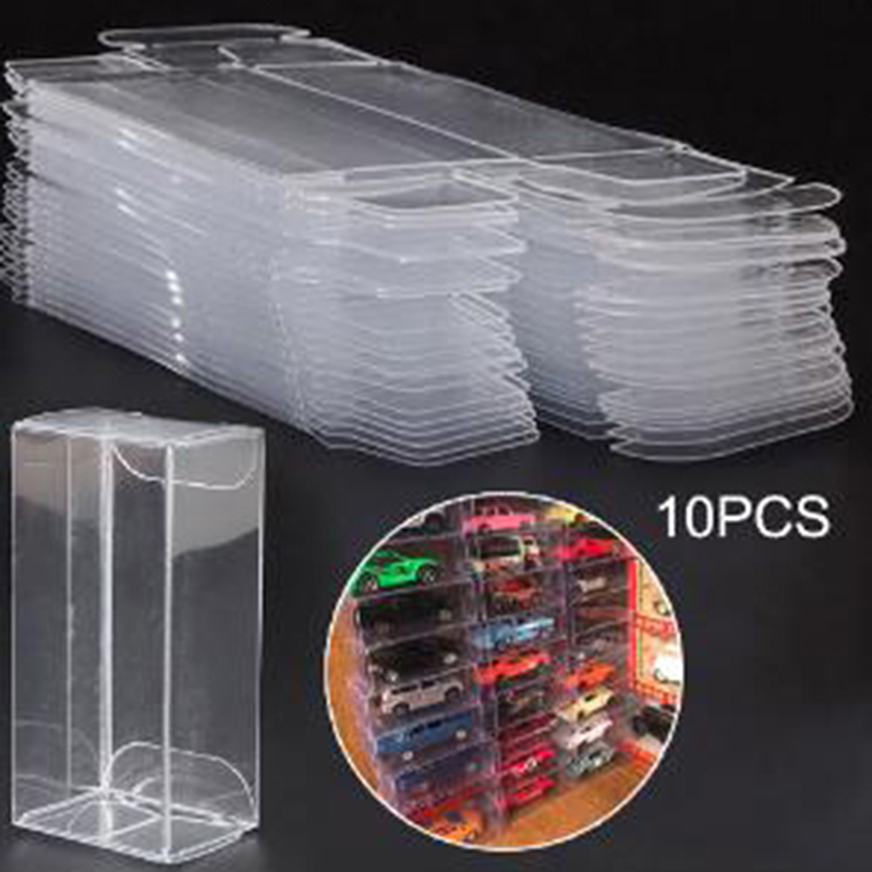 Set 10 Hộp Nhựa Trong Suốt Đựng Mô Hình Xe Hơi