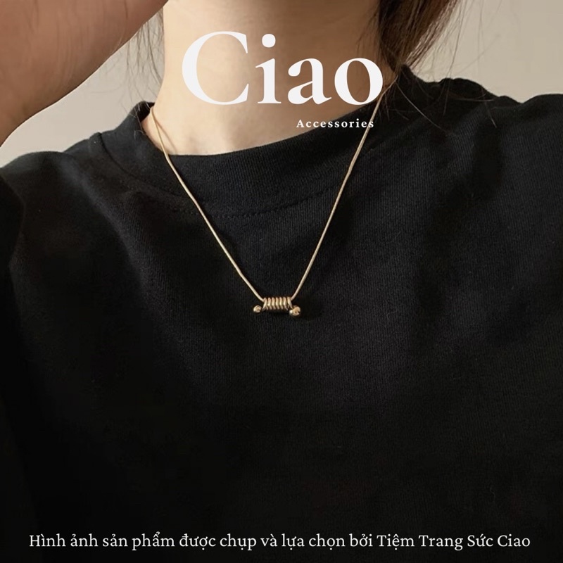 [NEW ITEMS] Dây chuyền/ Vòng cổ titan không gỉ thiết kế trendy đơn giản cá tính hình xoắn Beatrix Ciao