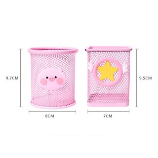 Hũ đựng bút kim loại Pink cute công chúa lưới hồng