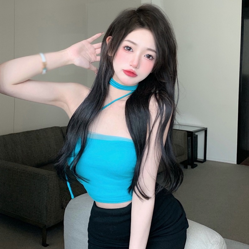 Áo Croptop Hai Dây Ôm Dáng Màu Sắc Thời Trang Cho Nữ