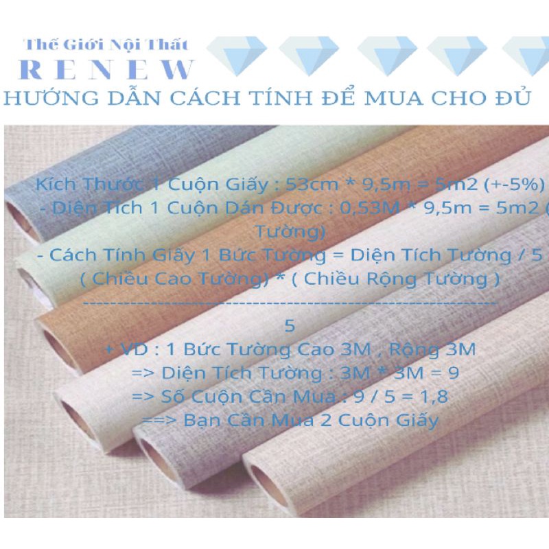 Giấy Dán Tường Hàn Quốc (10M*54Cm) Hàng Loại 1 Vân Sần Hoa Văn Sắc Nét Giấy Dày (Ảnh Thực)