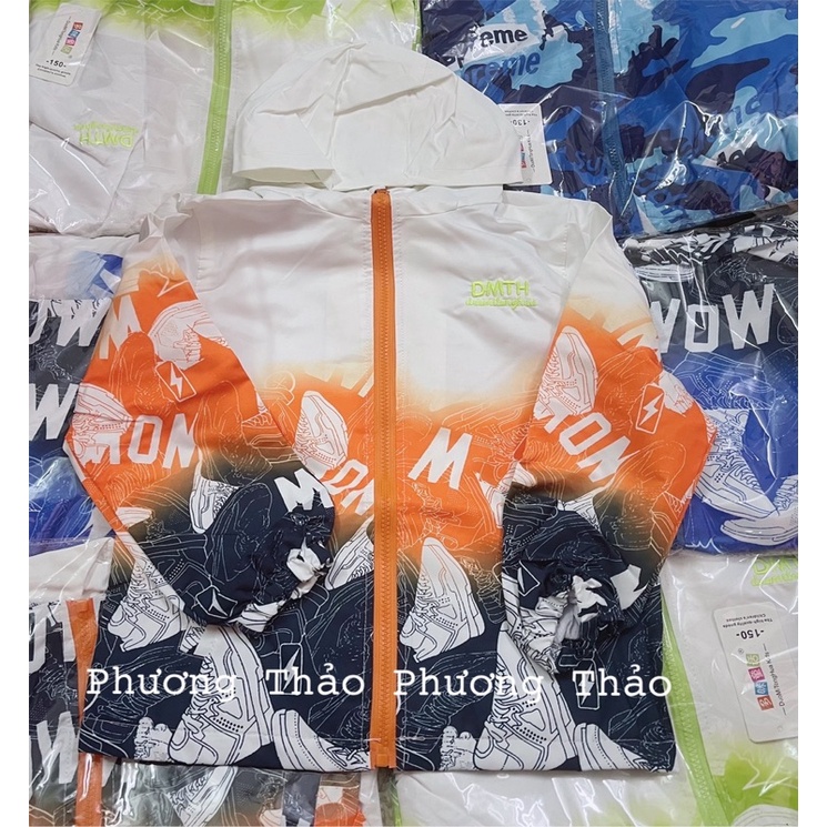 ÁO KHOÁC GIÓ 2 LỚP BÉ TRAI SIZE ĐẠI