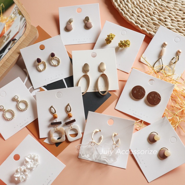 Bông tai nữ đơn giản khuyên tai Hàn July Accessorize