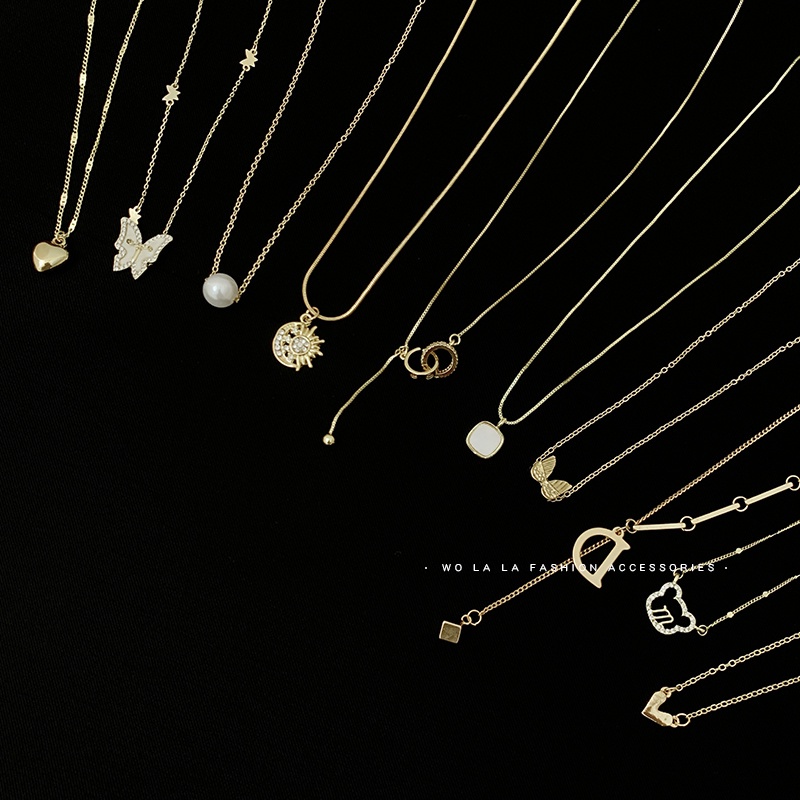 Vòng cổ Hình Bướm Màu Vàng Thời Trang Hàn Quốc