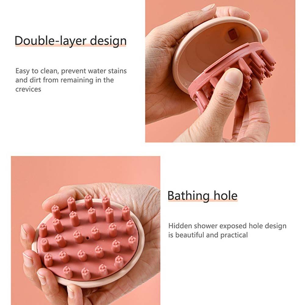 [Hàng mới về] Lược Mát-Xa Da Đầu Bằng Silicon Chống Nước Thiết Kế Hoạt Hình Dễ Thương