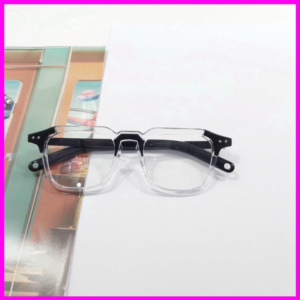 Mắt kính unisex hot trend trang điểm FREESHIP gọng kính râm giới tính nhiều màu sắc phong cách