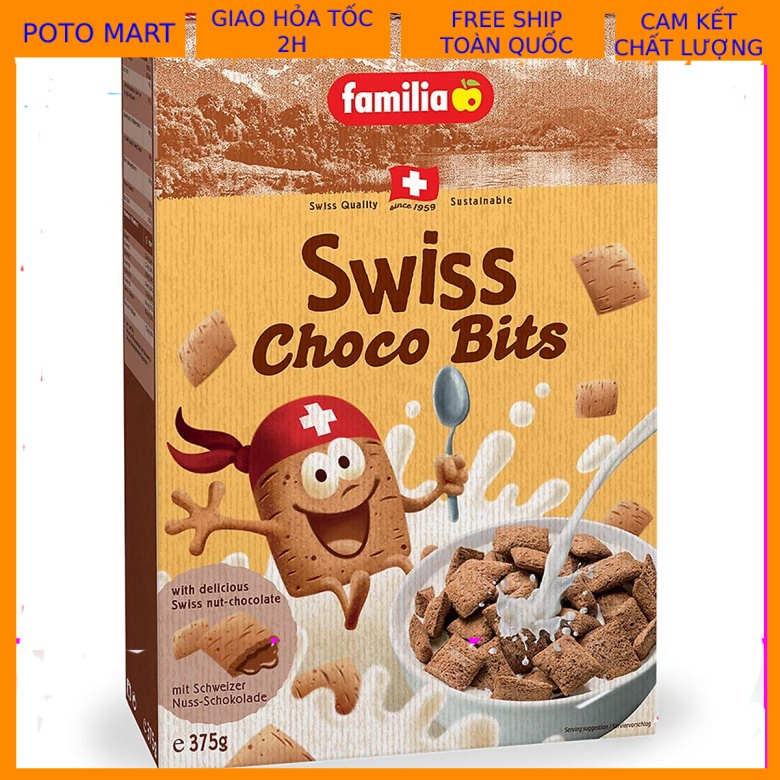 Ngũ Cốc Nhân Sô Cô La Cho Bé Swiss Choco Bits Nhập Khẩu Thụy Sĩ - 375gr