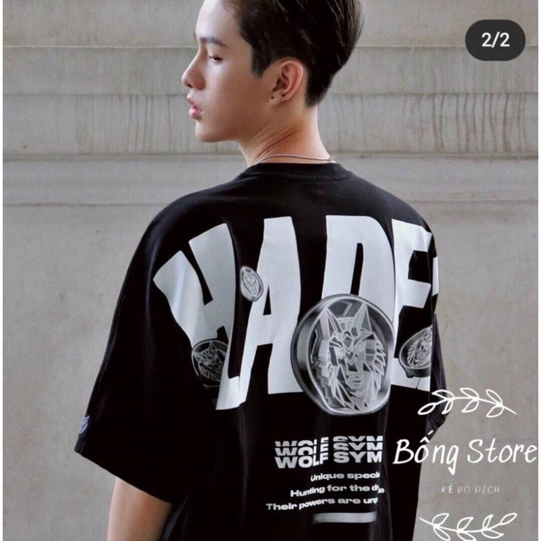 Áo thun tay lỡ nữ freesize phông form rộng dáng Unisex, mặc lớp, nhóm, đôi. in chữ HADES * Đẹp