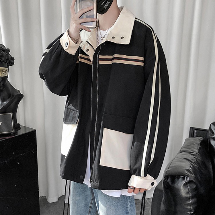 (VIDEO THẬT) Áo Khoác KaKi Nam Hàn Quốc (unisex nam nữ đều mặc được) 2 vạch ngực | BigBuy360 - bigbuy360.vn