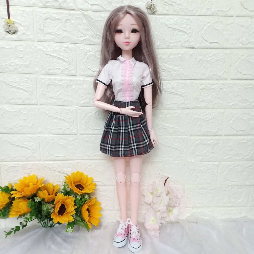 Búp Bê 60cm Loli Mặc Váy Đi Giày Thể Thao Mô Phỏng BJD