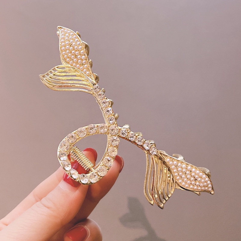 Kẹp Tóc Kim Loại Đính Ngọc Trai Giả Thời Trang Nữ