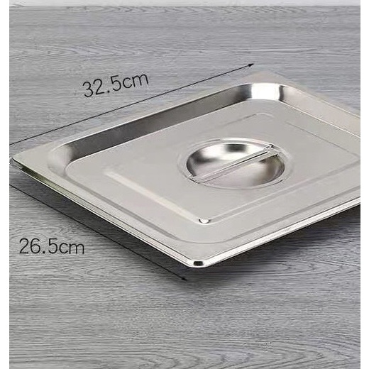 Khay inox GN 1/2, khay inox 304 đựng thực phẩm,khay đựng thạch topping bán trà sữa size 1/2