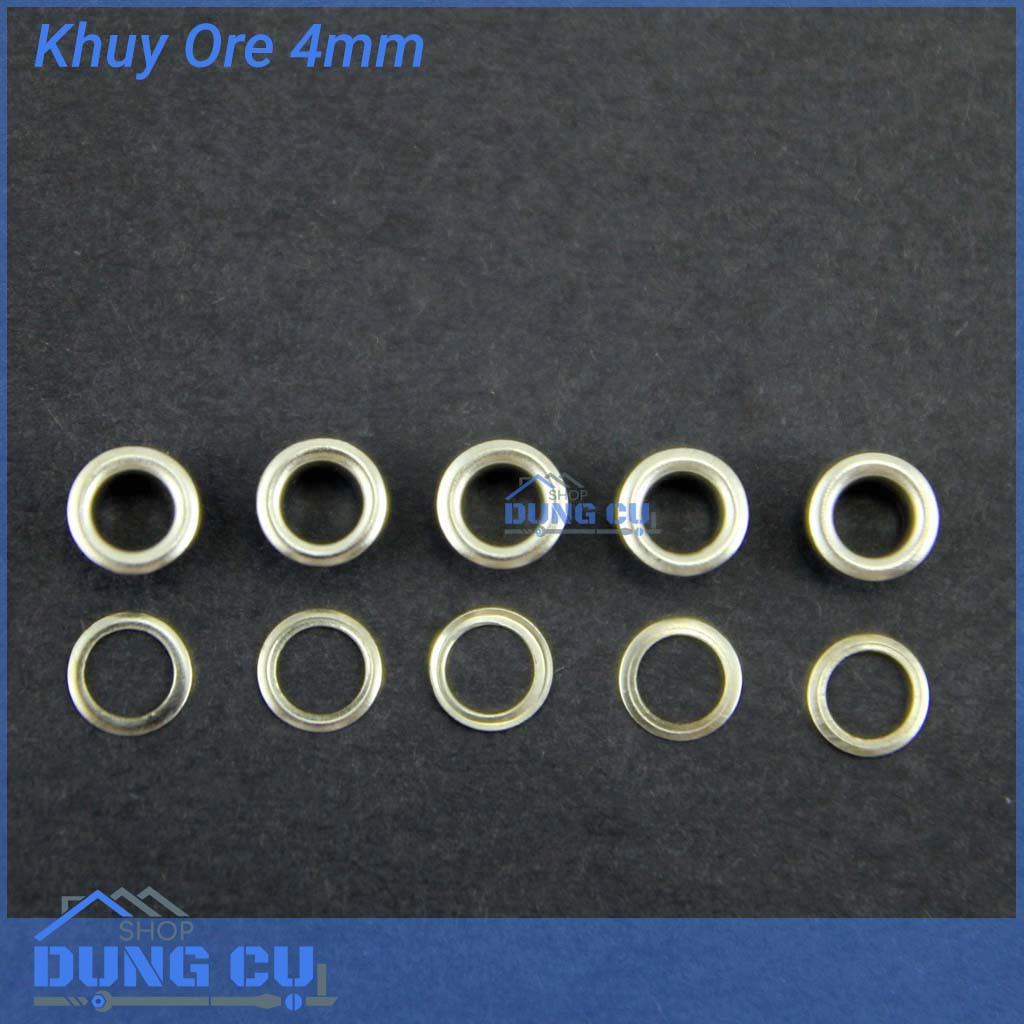 500 khoen bọc lỗ bạc 4mm 5mm 6mm