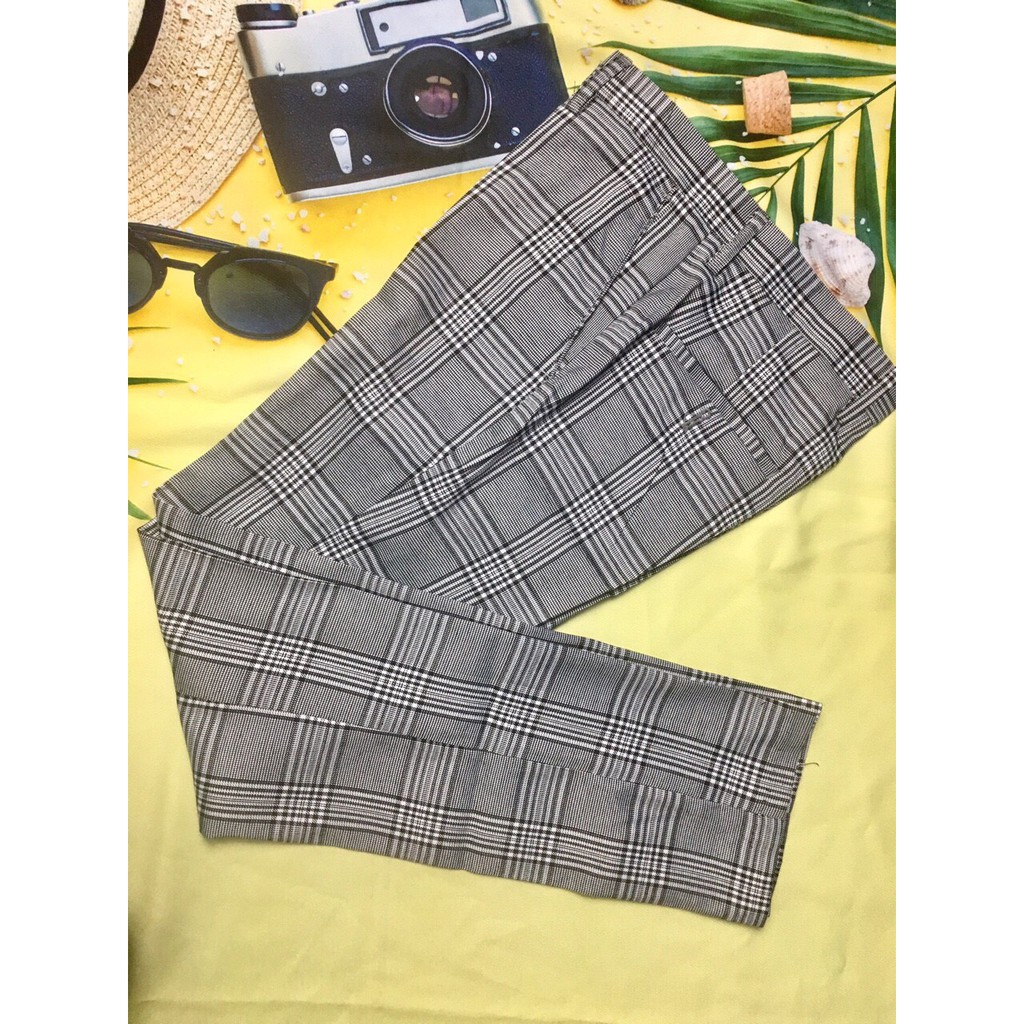 Quần tây nam cao cấp KẺ SỌC CARO - Quần âu nam phong cách Hàn Quốc | BigBuy360 - bigbuy360.vn