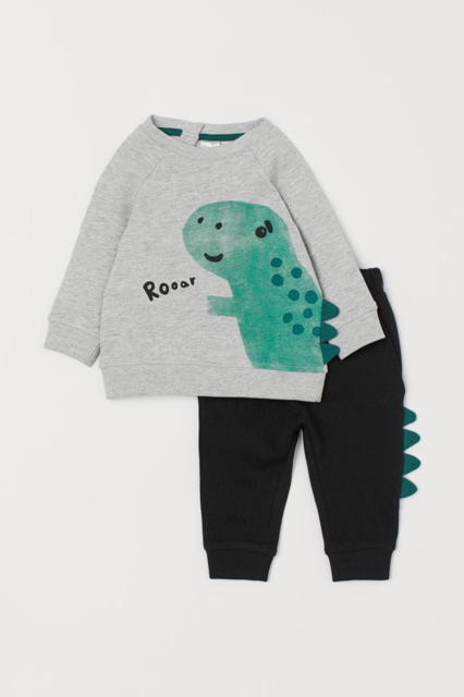 bộ dài tay nỉ da cá hình cún, gấu