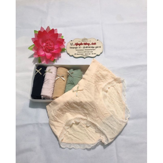 Hộp 5c quần lót nữ muji thông hơi , Quần chíp nữ co giãn 4 chiều xuất nhật | BigBuy360 - bigbuy360.vn