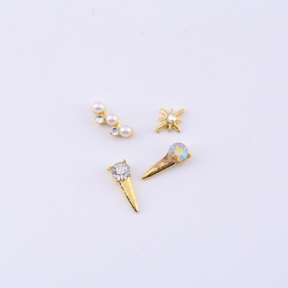 Deceble 1 Bag Nail Art Glitter Stickers Alloy Diamond Hollow Out Nail Decoration