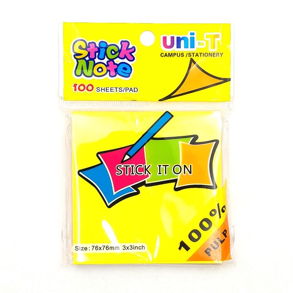 Giấy Note Dạ Quang 4 Màu Uni-T