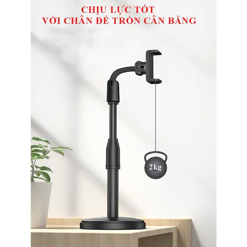 [Freeship] Giá đỡ điện thoại Microphone Stands, kẹp chống lưng 360 ,đế chân tròn để bàn, gia do tiện lợi đa năng