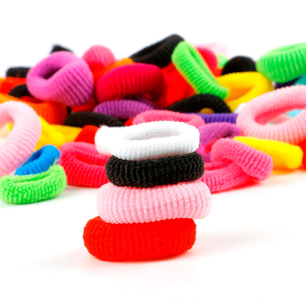 Dây Buộc Tóc Cao Su Mềm Co Giãn Nhiều Màu Sắc Ngọt Ngào Đơn Giản Cho Bé Gái