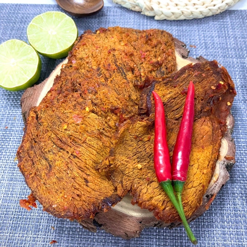 Khô bò miếng cay 300g loại đặc biệt ngon Đồ Ăn Vặt Sài Gòn Đặc Sản