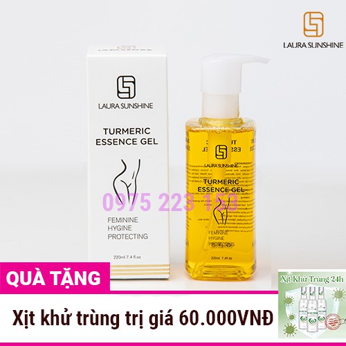 Nước vệ sinh phụ nữ LAURA SUNSHINE TURMERIC ESSENCE GEL 220ml