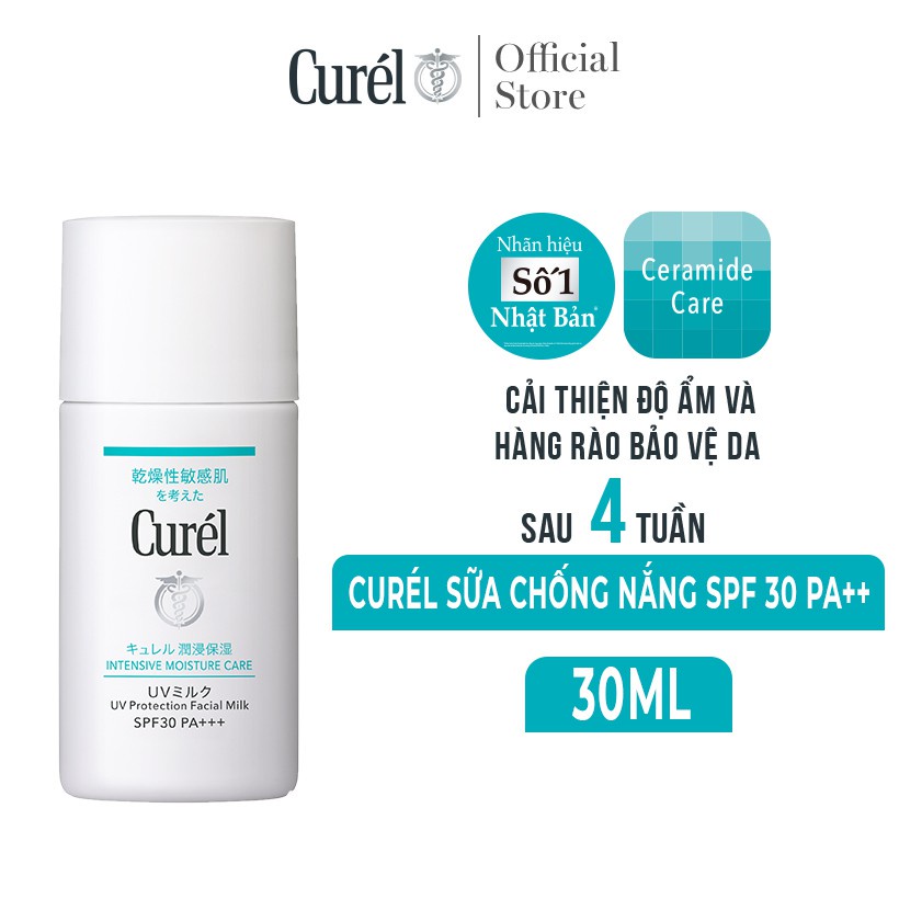 Sữa Chống Nắng Curel UV Protection Face Milk SPF 30 PA++ 30ml