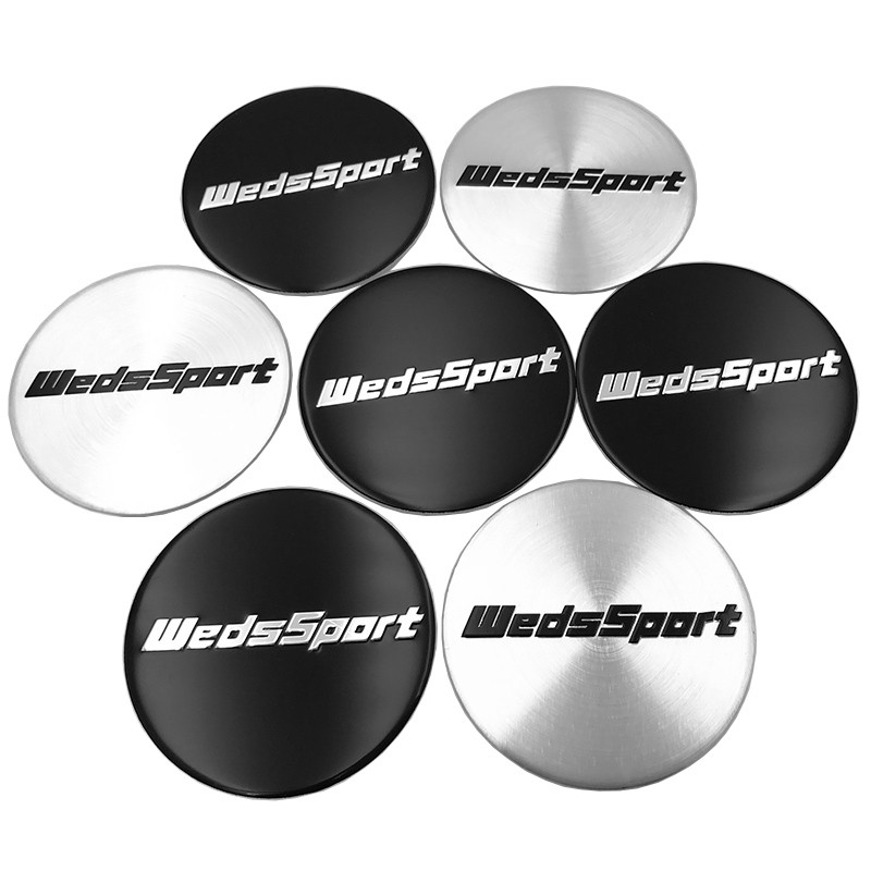 Set 4 Nắp Logo Wedssport 45mm Gắn Trục Bánh Xe Hơi