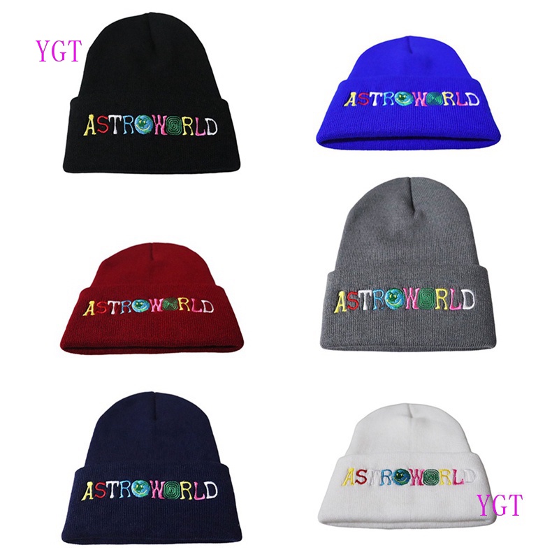 Nón len trùm đầu thêu chữ Astroworld WISH YOU WERE HERE thời trang unisex