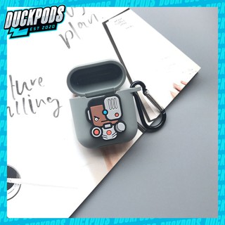 Ốp/ Case tai nghe Airpods silicon cao cấp in hình Marvel và DC Comics
