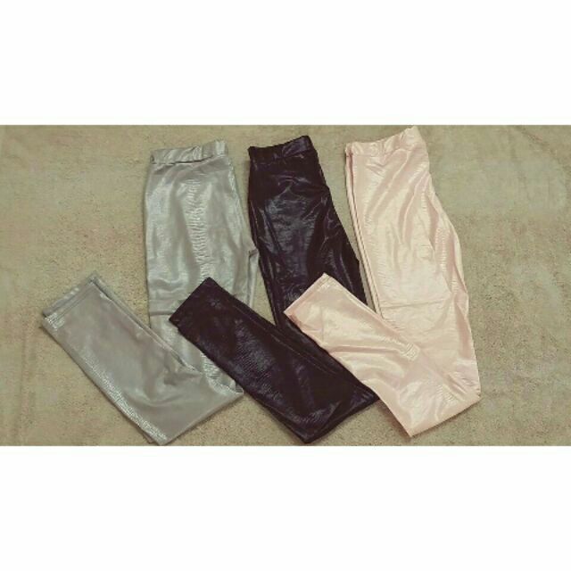 Legging thun giả da