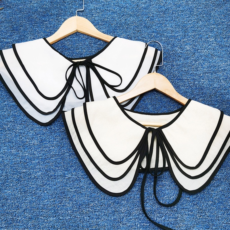 Han Áo Sơ Mi Thắt Nơ Nửa Cổ Áo Có Thể Tháo Rời Trang Trí Giản Dị Cho Búp Bê