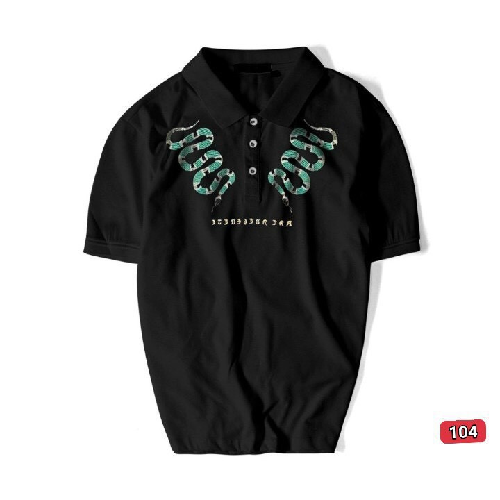 Áo thun nam cao.áo phông màu đen ngắn tay có cổ in hình chất cotton mát mềm mịn cao cấp thời trang giá rẻ TCS | BigBuy360 - bigbuy360.vn