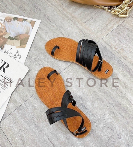 Giày Sandal nữ đế bệt chiến binh xỏ ngón dây mảnh quai chéo hot mùa hè 2021 đi biển đi chơi đi học-CAM KẾT HÀNG CHUẨN