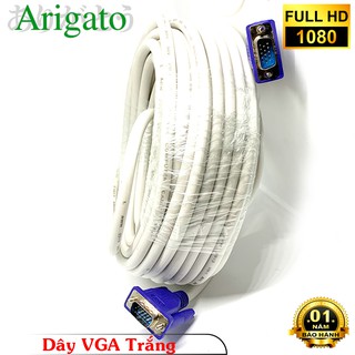 Dây VGA 3m, cáp máy tính vga 3m Trắng