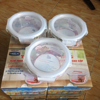 BỘ 3 HỘP THUỶ TINH LOCK AND LOCK 380ML/400ML (kèm túi giữ nhiệt) - HÀNG KHUYẾN MÃI CỦA VINAMILK
