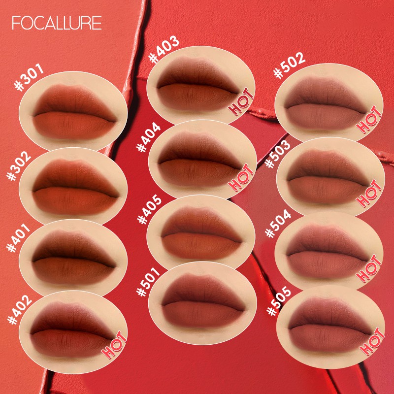 Son môi FOCALLURE 24g màu nhung mịn lên màu đẹp/1pc