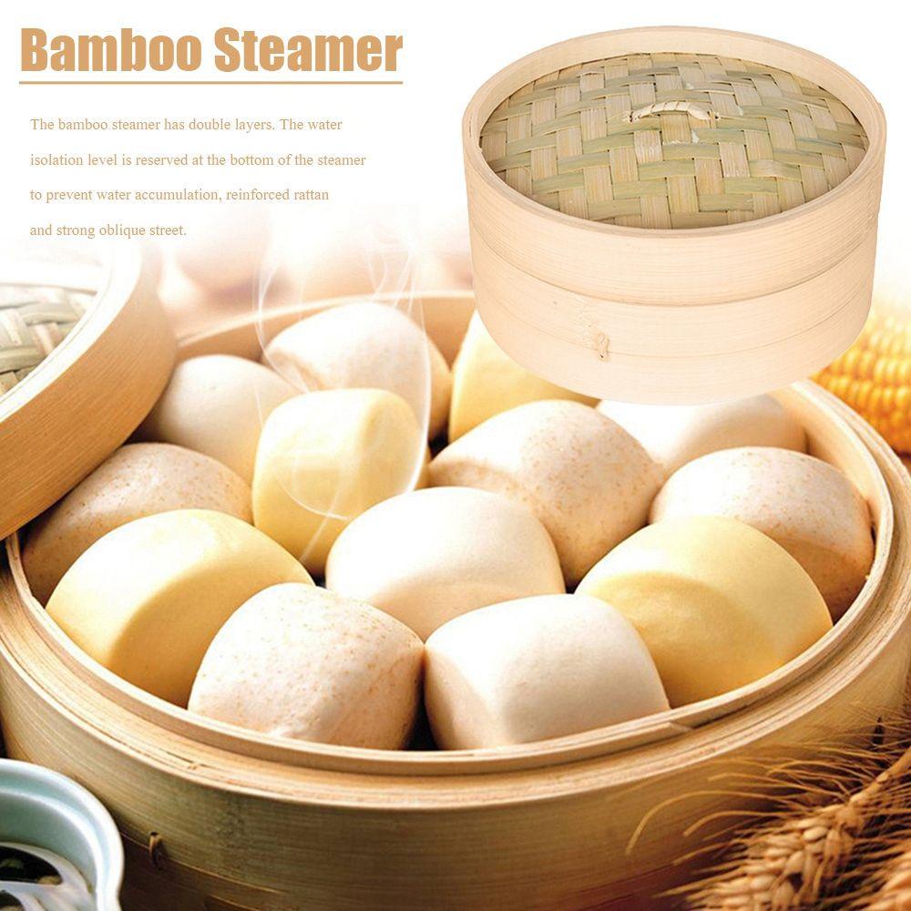 Lồng Tre Hấp Dimsum Trung Hoa Có Vỏ Bọc Tiện Lợi
