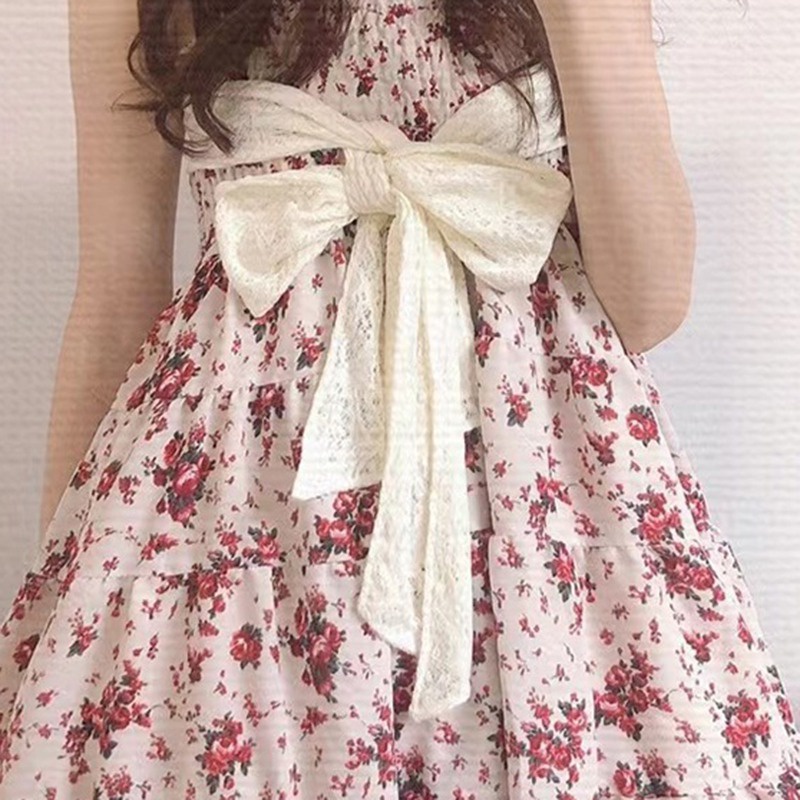 Đầm Hai Dây Họa Tiết Hoa Thời Trang Hàn Quốc Sành Điệu Cho Nữ